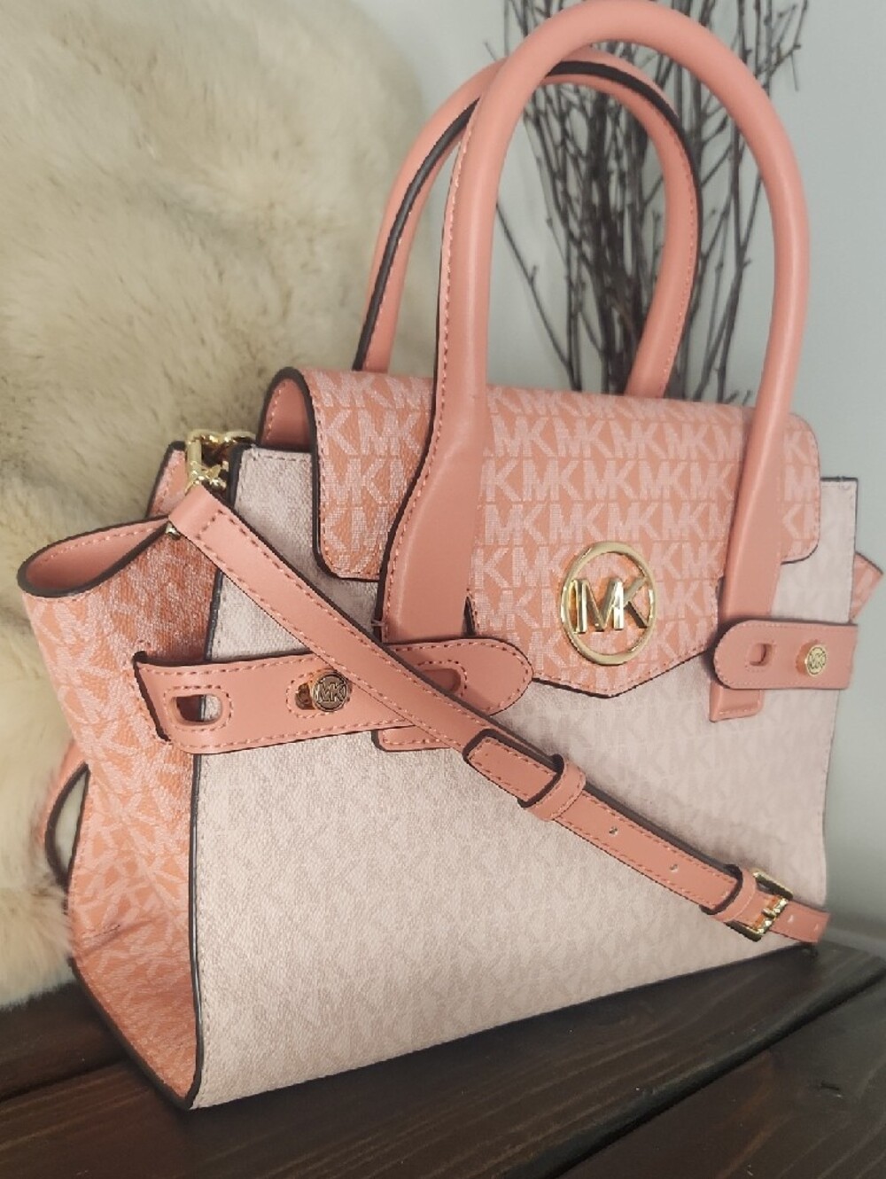 Michael Kors Carmrn Flap Satchel - Picture 3 of 16